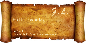 Feil Levente névjegykártya